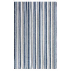 CompanyC Ticking Stripe Hand-Woven Blue/White Indoor/Outdoor Area Rug JXX2870